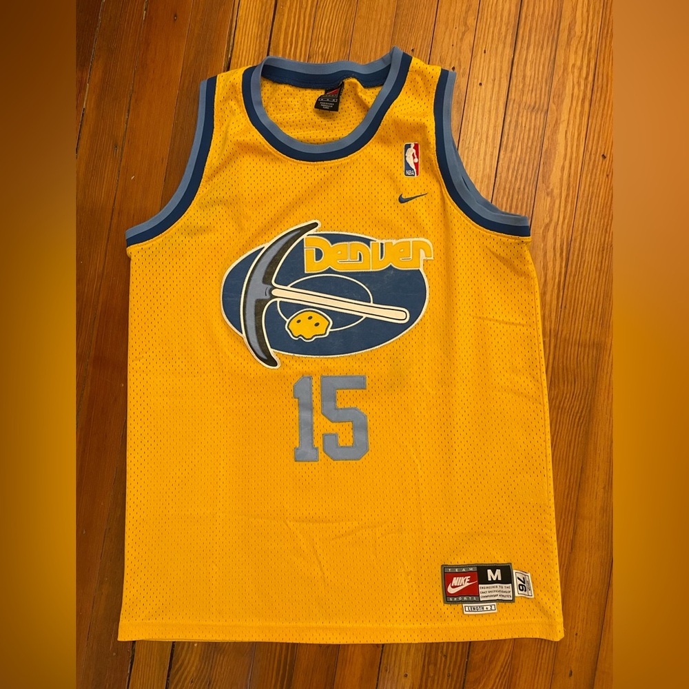 NIKE NBA DENVER NUGGETS THROWBACK JERSEY SIZE MEDIUM